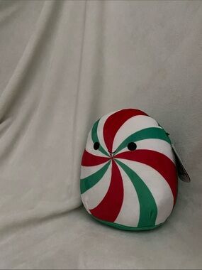 Squishmallows Peppermint Swirl Plush - Red, Green & White